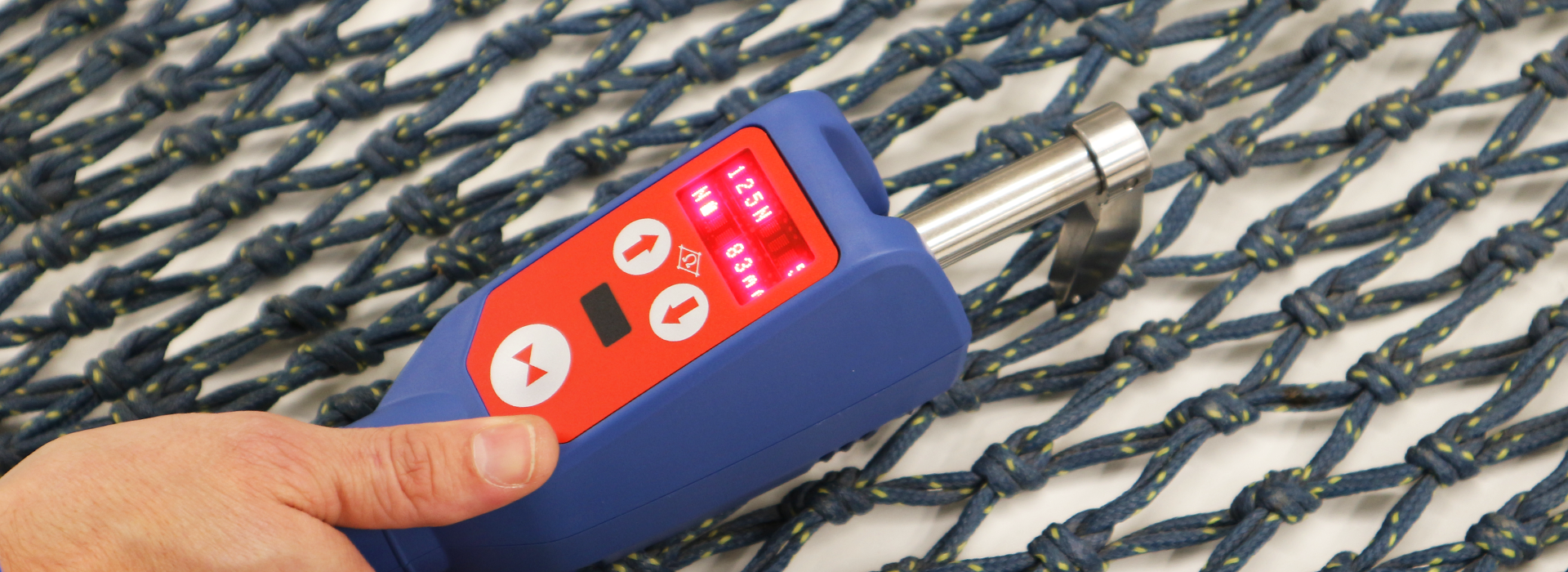 The OMEGA Mesh Gauge measures the exact sizes of the meshes of fishing nets.