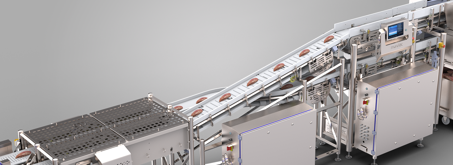 A grader after portioning will group different target weights together.